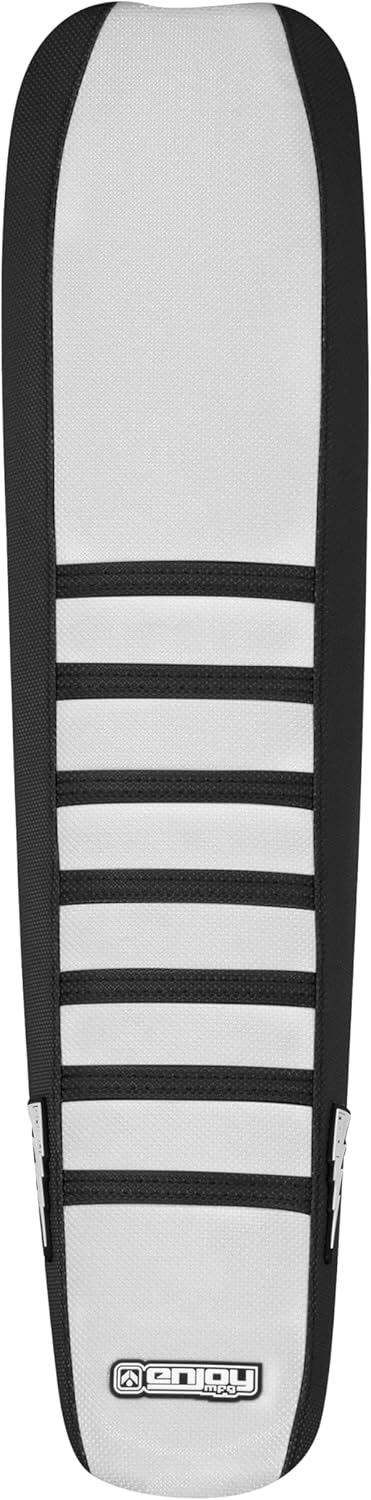 Enjoy Mfg Seat Cover - Compatible with Throne SRPNT e-Bike #475 Bolt (Black Sides/White top/Black Ribs)