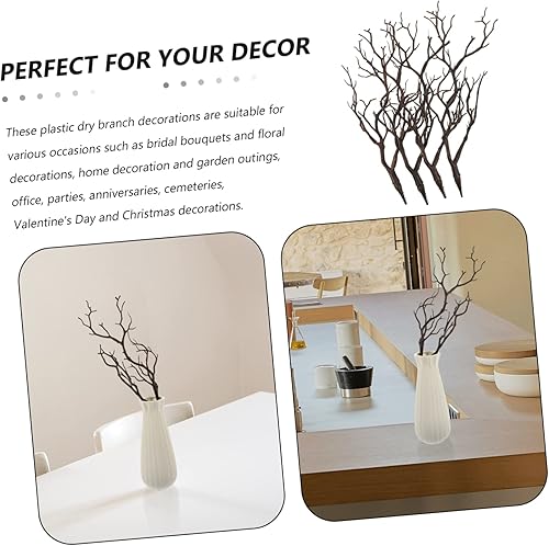 Miniatura 9 de ABOOFAN 2 juegos de ramas decorativas de árbol de relleno de florero de tallos artificiales DIY diadema ramas para el hogar 4 piezas x 2