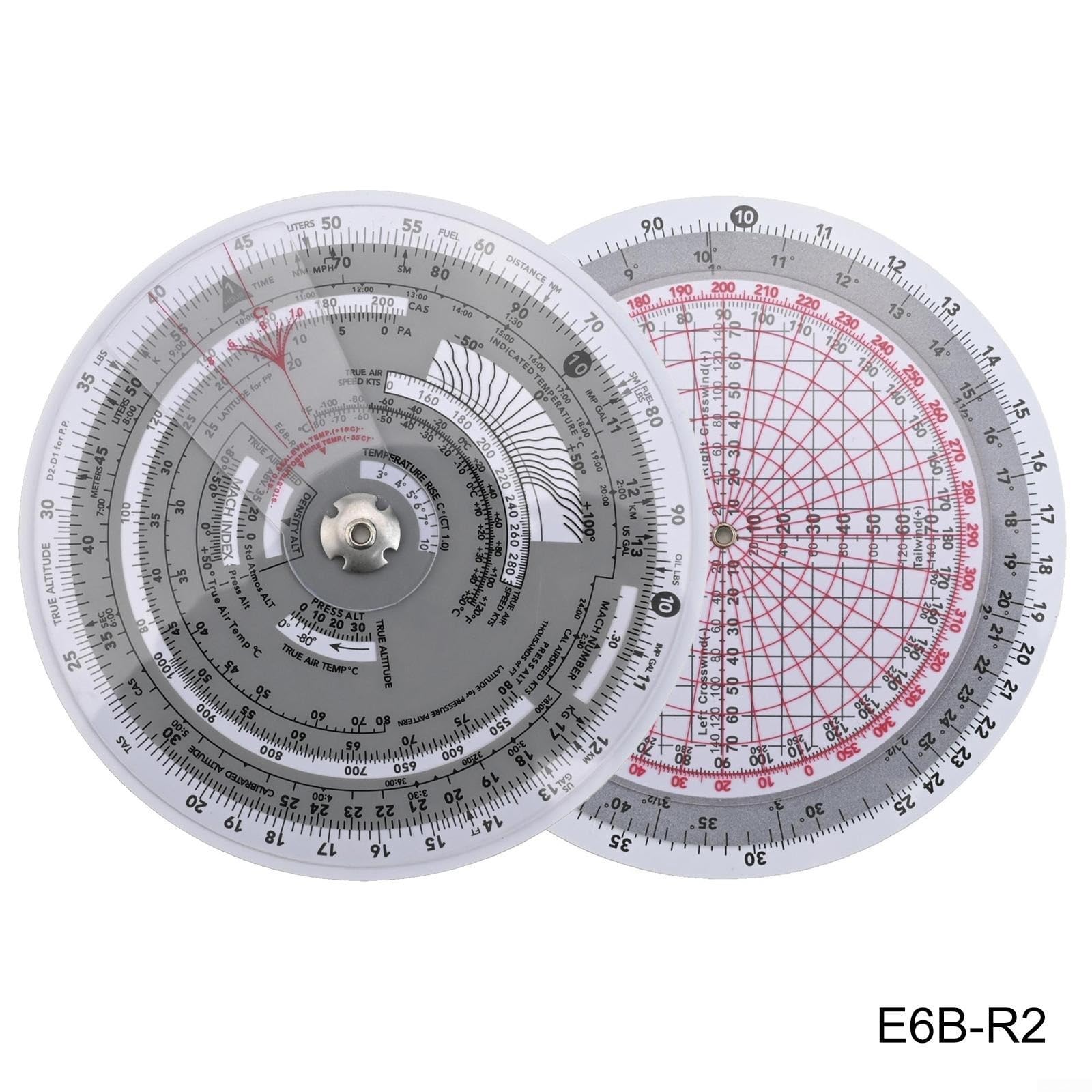 El ordenador de vuelo plástico E6B-R para los pilotos del estudiante realiza la división de la multiplicación y los cálculos de navegación con precisión (E6B-R2)