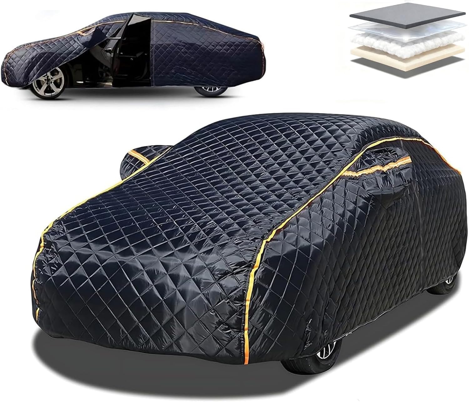 Hail Protector Car Cover Compatible with BMW X1,Waterproof Car Cover Full Exterior Covers Thicken Outdoor Sunproof Breathable Windshield Anti-Hail dfh