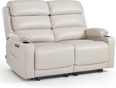 MCombo 64 in Oversized Reclining Loveseat with Heat & Massage 6711 L-Grey