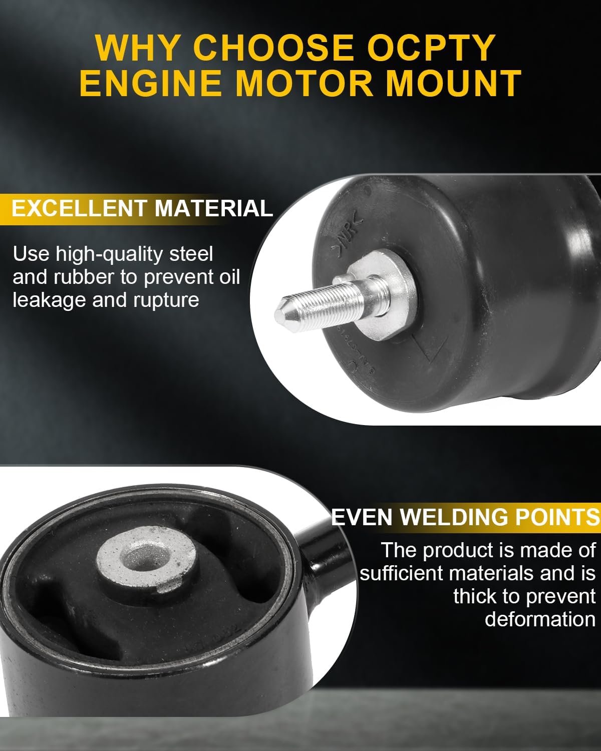 OCPTY Engine Motor and Transmission Mount and Torque Strut Mount Set Compatible for Toyota for Highlander 2001 2002 2003 2.4L FWD # A7299 A4212 A4210 A4207 4PCS