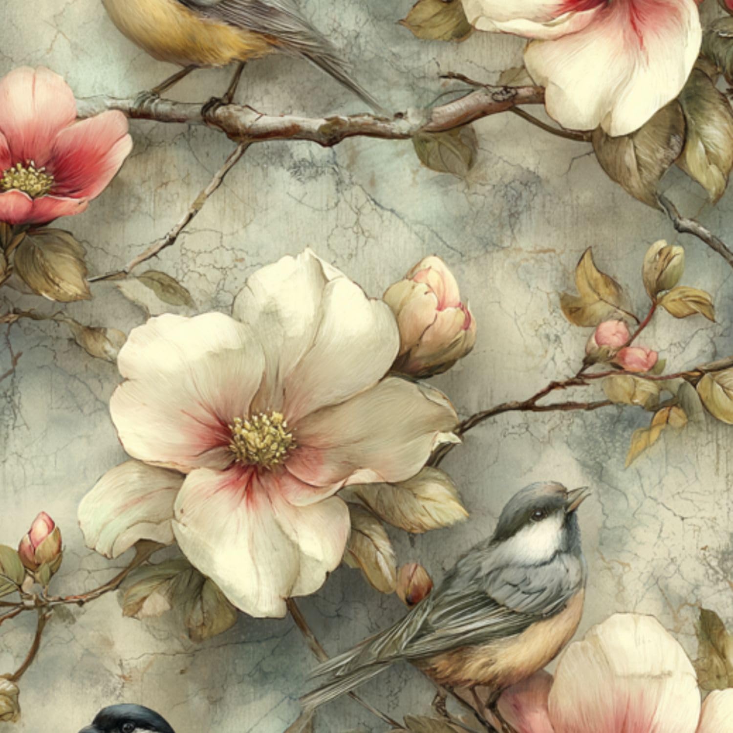 DERUINVAIO Self Adhesive Feature Removable Seamless Watercolor Woodland Peel and Stick Vinyl Wallpaper Roll, Sticky Lining Paper for Bedroom, Living Room, Kitchen Walls
