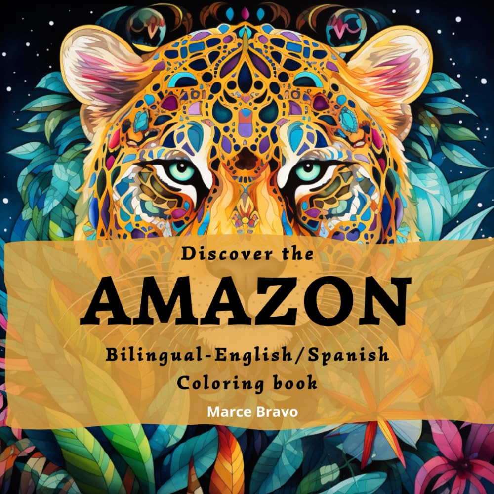 Discover the Amazon: Bilingual Coloring Book