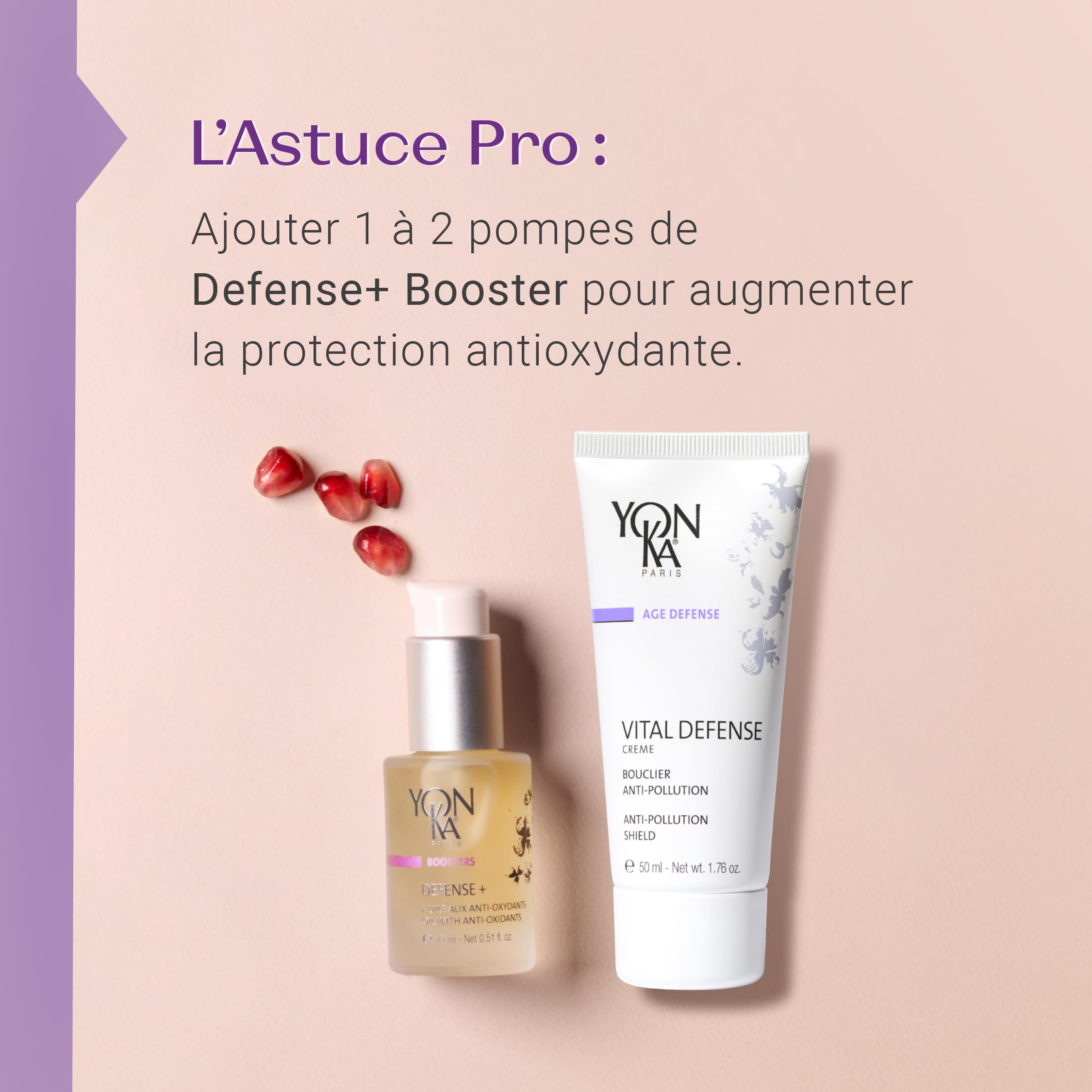 Yon-Ka Vital Defense Crème de Jour 50ml - Hydratant Quotidien et Crème Anti-Pollution - Testé par Dermatologues - Soins Professionnels - Sans Parabènes