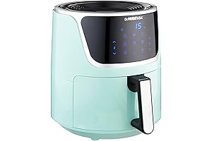 GoWISE USA 7-Quart Turquoise Air Fryer with Dehydrator & 3 Stackable Racks