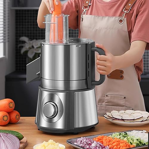 Miniatura 7 de Anatole Cortador eléctrico de verduras de acero inoxidable, procesador de alimentos de 16 tazas, 300 W, picador comercial de verduras, cortador de