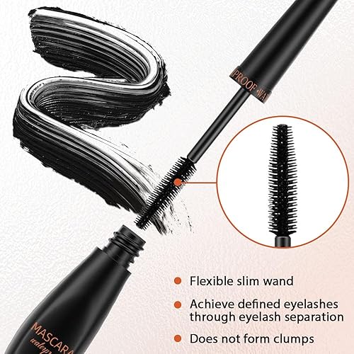 Miniatura 5 de Rímel de pestañas de fibra de seda 4D, extensiones de pestañas líquidas, voluminizadoras y alargadoras, pestañas postizas efecto rímel, volumen y