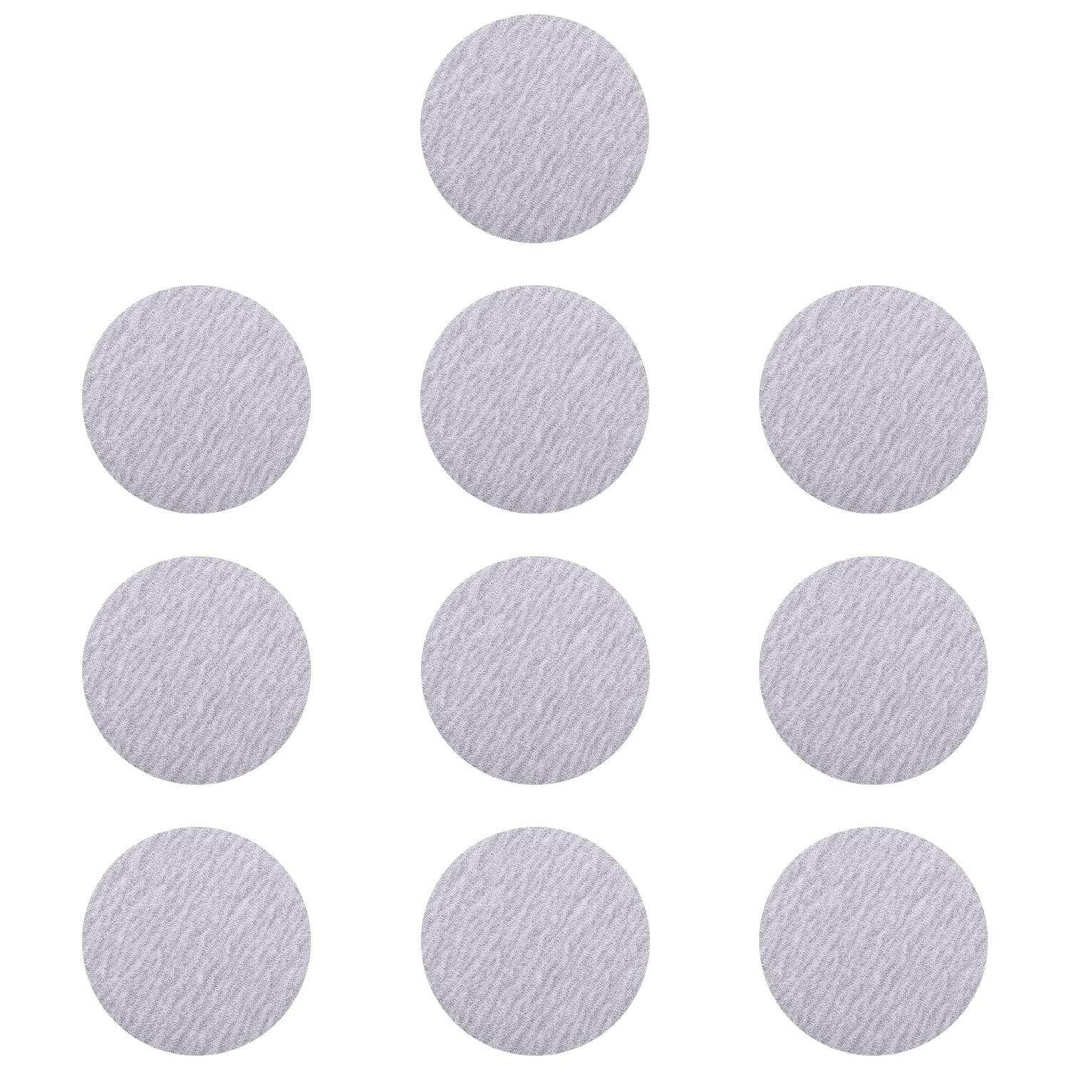 Auniwaig 50 Pcs 3-Inch Aluminum Oxide White Dry Hook and Loop Sanding Discs Flocking Sandpaper 120 Grit