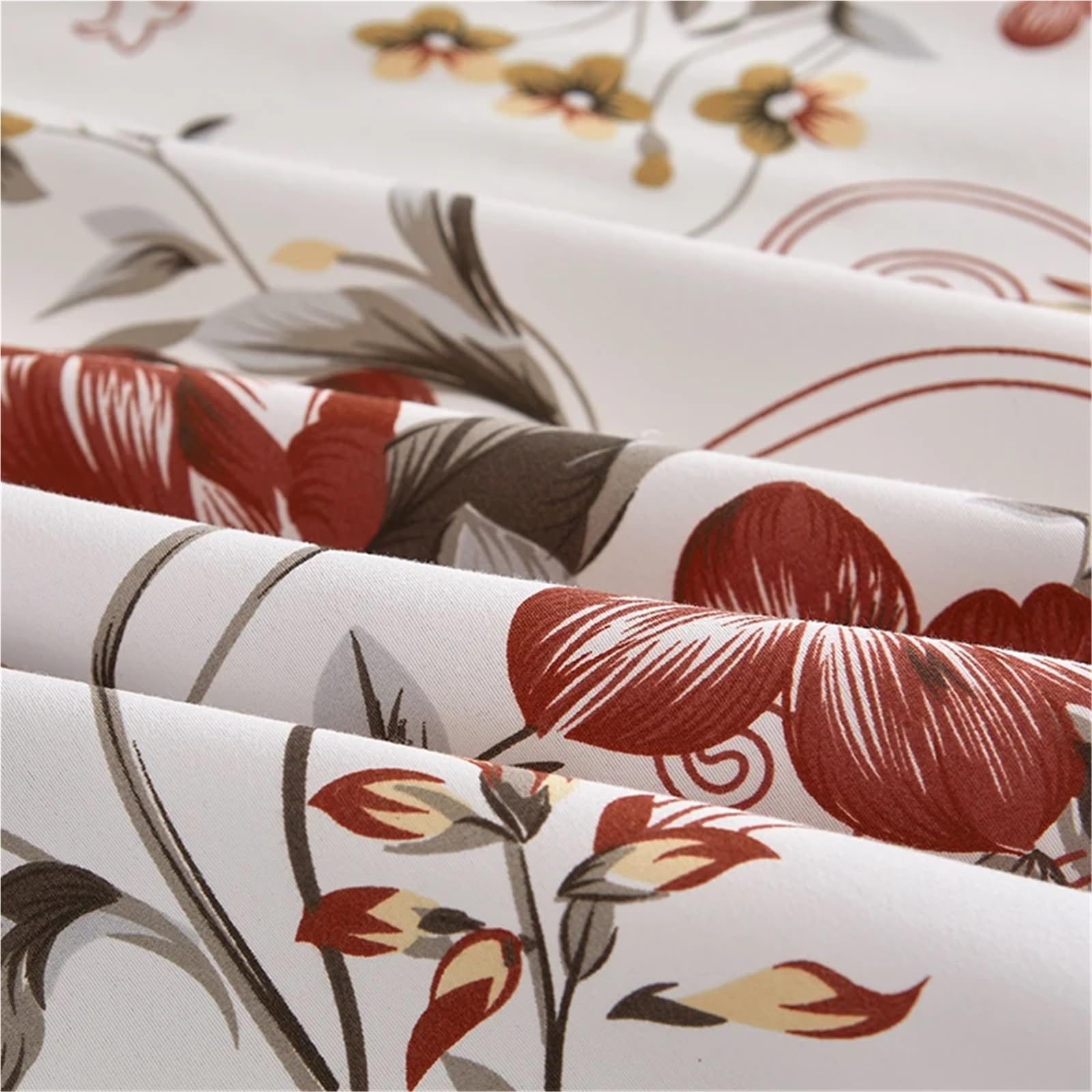 Bettrock mit Rüschen,Betthusse 3 stücke Set Floral Stil Bett Rock Und Kissenbezug Rüschen Abdeckung Hause Weiche Bettdecke Leinen(Mudanhuakai,200x200cm 3pcs Set)