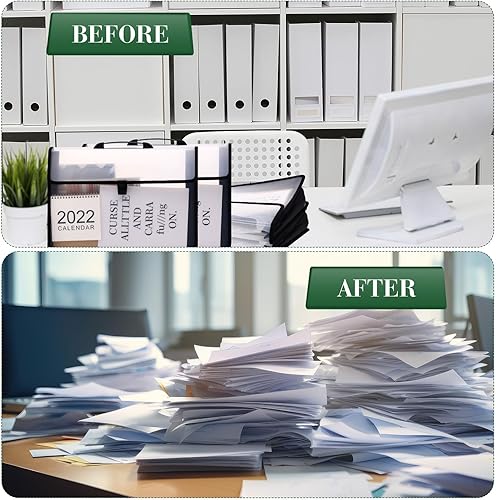 Miniatura 5 de Skyygemm Carpeta de archivos con asa, de plástico PP, transparente, A3, con borde de tela Oxford, impermeable, con cierre de botón, para oficina,