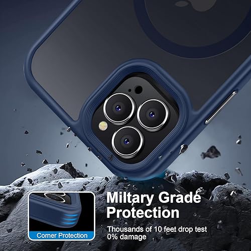Miniatura 2 de Funda magnética para iPhone 12 Pro Max, probada en caídas de grado militar compatible con MagSafe Funda protectora delgada, funda mate a prueba de