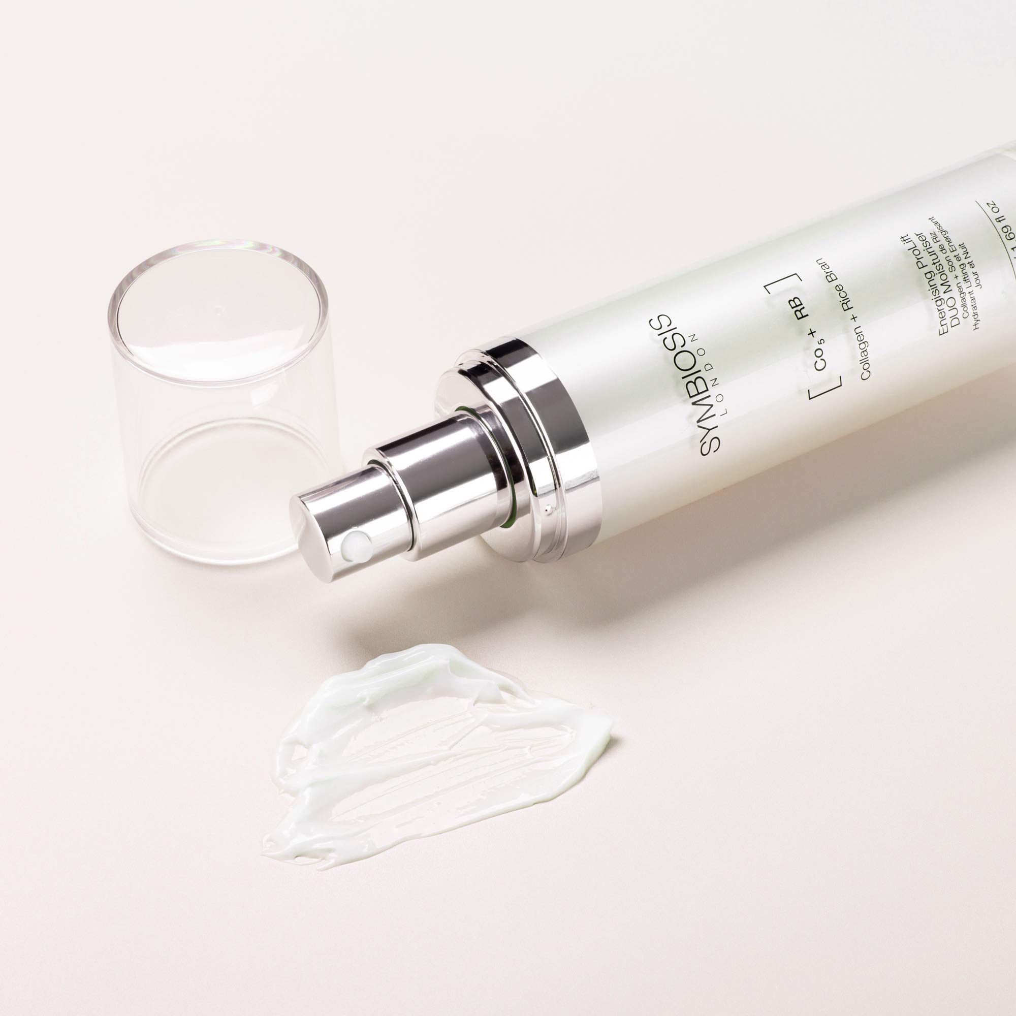 SYMBIOSIS LONDON | [ Colágeno + Salvado de Arroz ] Hidratante Energizante Efecto Lifting | 1x50mL
