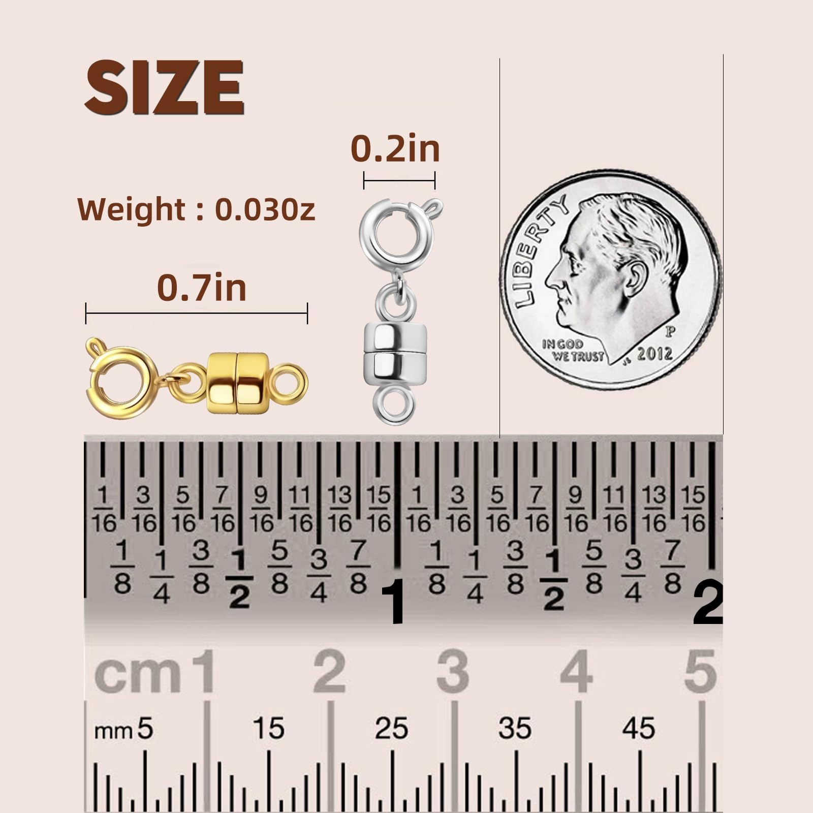 Ofiuny Magnetic Clasps for Necklaces Strong Magnetic Necklace Clasps and Closures, 14K Gold and Silver Bracelet Converter for Women