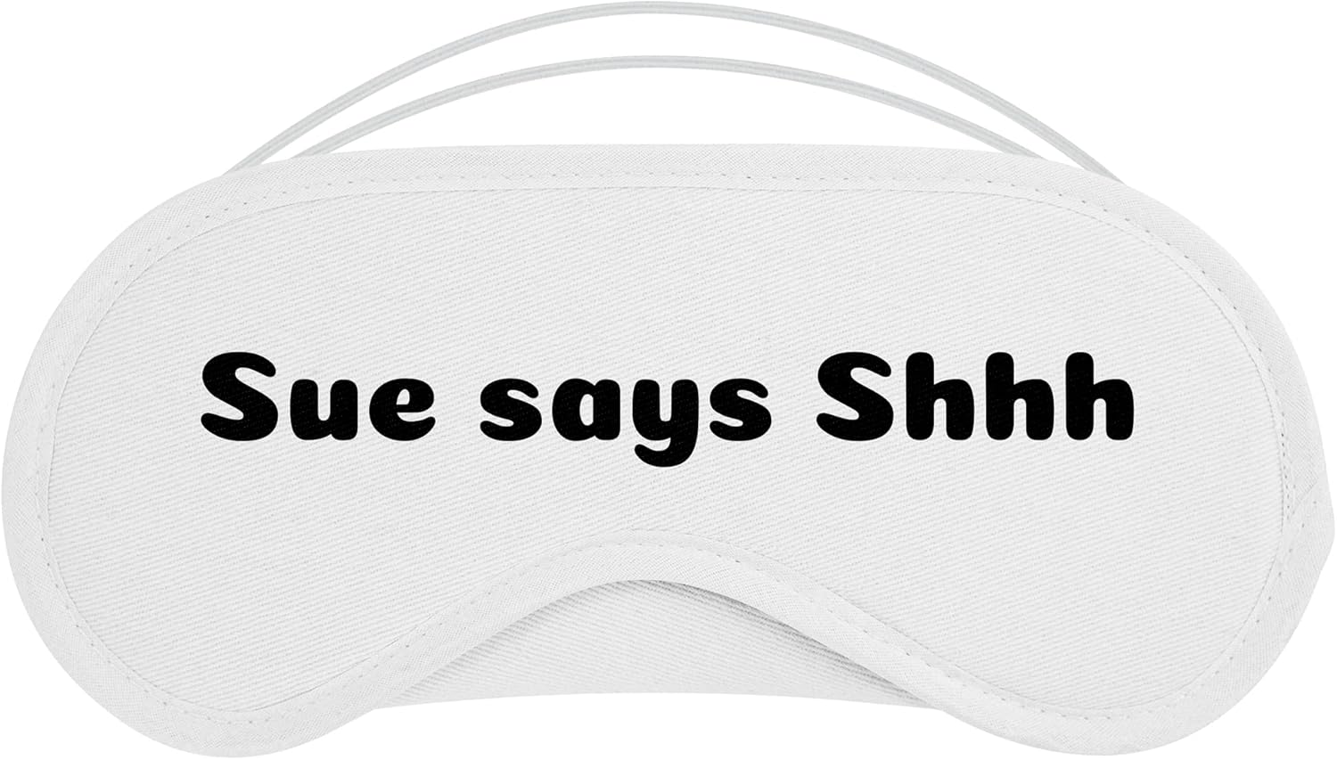 Personalised Cotton Eye Mask with Elasticated Strap (White Pack of 2