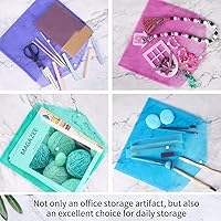 Vista 6 de EOOUT Paquete de 48 sobres de plástico de polietileno con cierre a presión, carpetas de archivos de documentos transparentes, tamaño carta A4