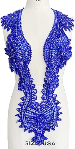 Vista 33 de Apliques hechos a mano de cristal sobre encaje, cuentas de diamantes de imitación para coser, parches de lentejuelas, accesorios de decoración