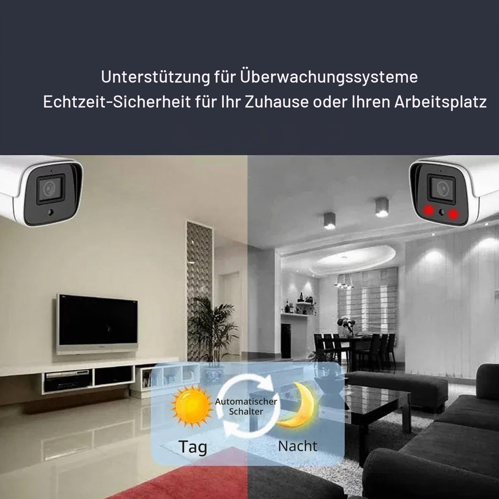 IP-Sicherheitskamera POE 4K POE IP-Kamera 6MP High Definition Sicherheitsüberwachungskamera IP66 wasserdichte 120 Weitwinkel-Nachtüberwachungskamera