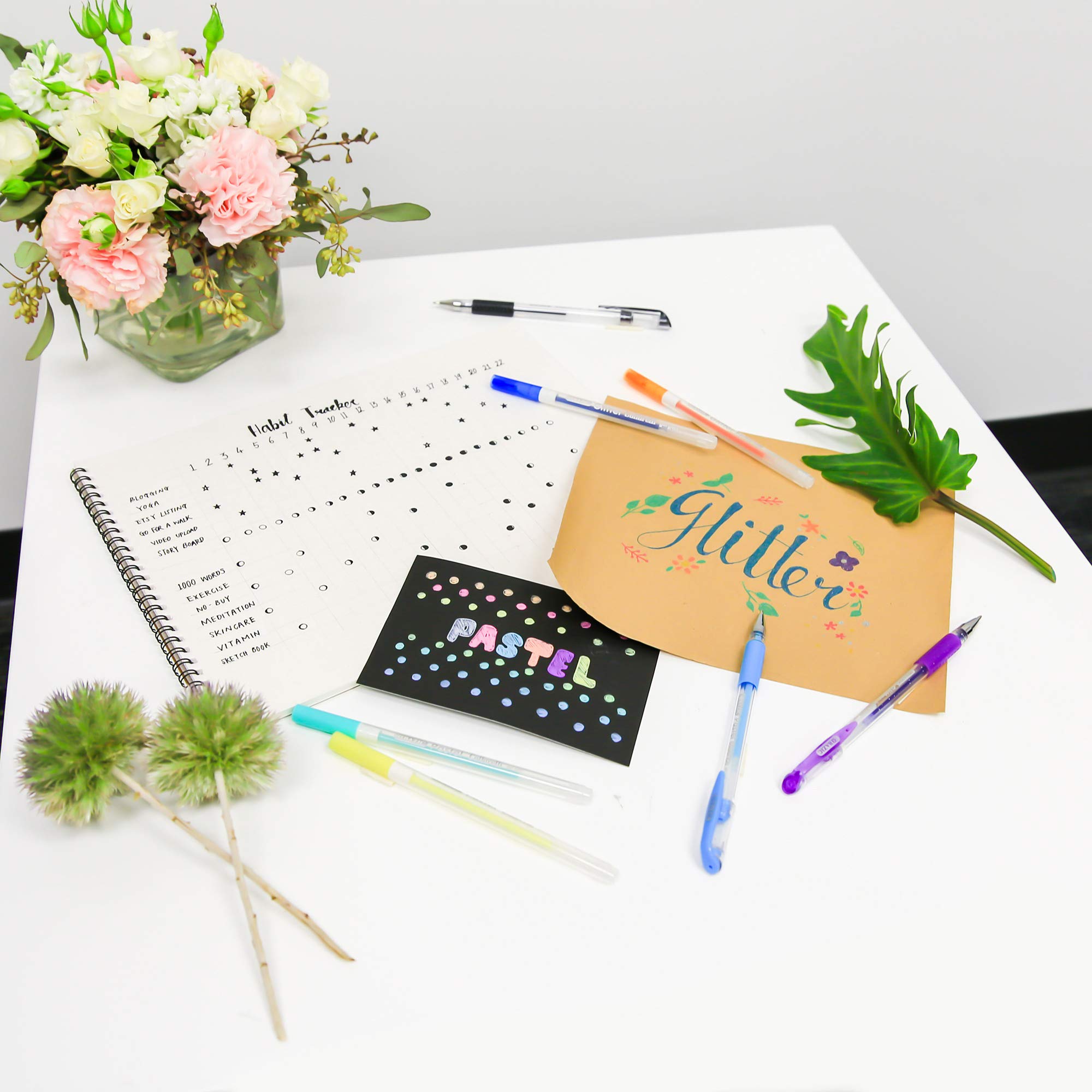 BAZIC Products Essence Gel Pen 0 8mm Pastel Color Comfort Grip Acid Free Smooth Writing for Drawing Coloring — view 2