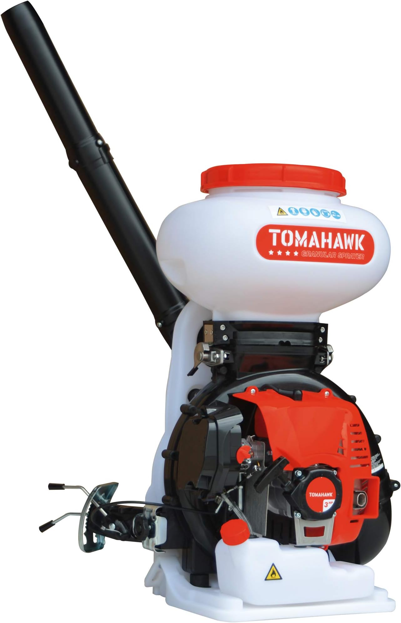 Tomahawk Motorized Fertilizer Spreader Broadcast 4 Gallon Seed Lawn Ice Melt Salt