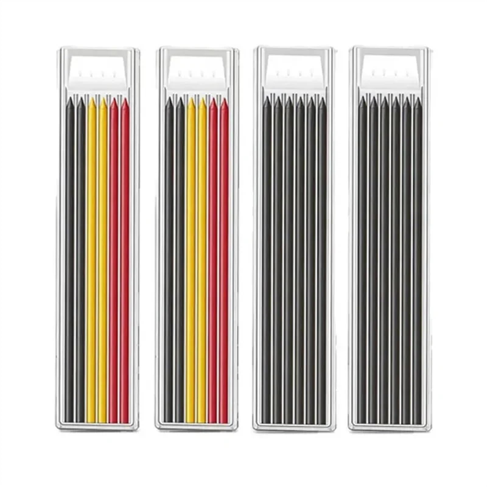 2.8mm Solidny Ołówek Automatyczny Stolarski Z Temperówką Do Obróbki Drewna Konstrukcja Długa Główka Ołówek Stolarski Artykuły Papiernicze (Size : 2 Color 2 Black)