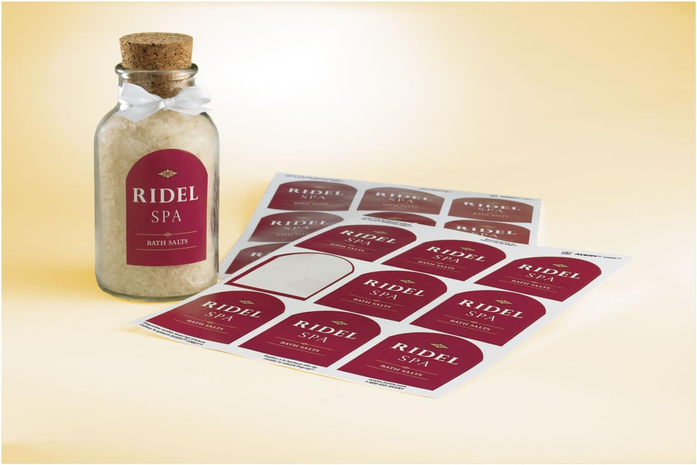 Avery Arched Labels with Sure Feed for Laser Printers, Water Resistant, 3" x 2.25", 90 Labels (22809) - Image 2