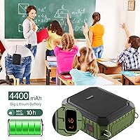 Vista 5 de Amplificador de voz portátil con micrófono con cable de 18 W, amplificador de voz personal Bluetooth, impermeable, grabación para profesores, guía