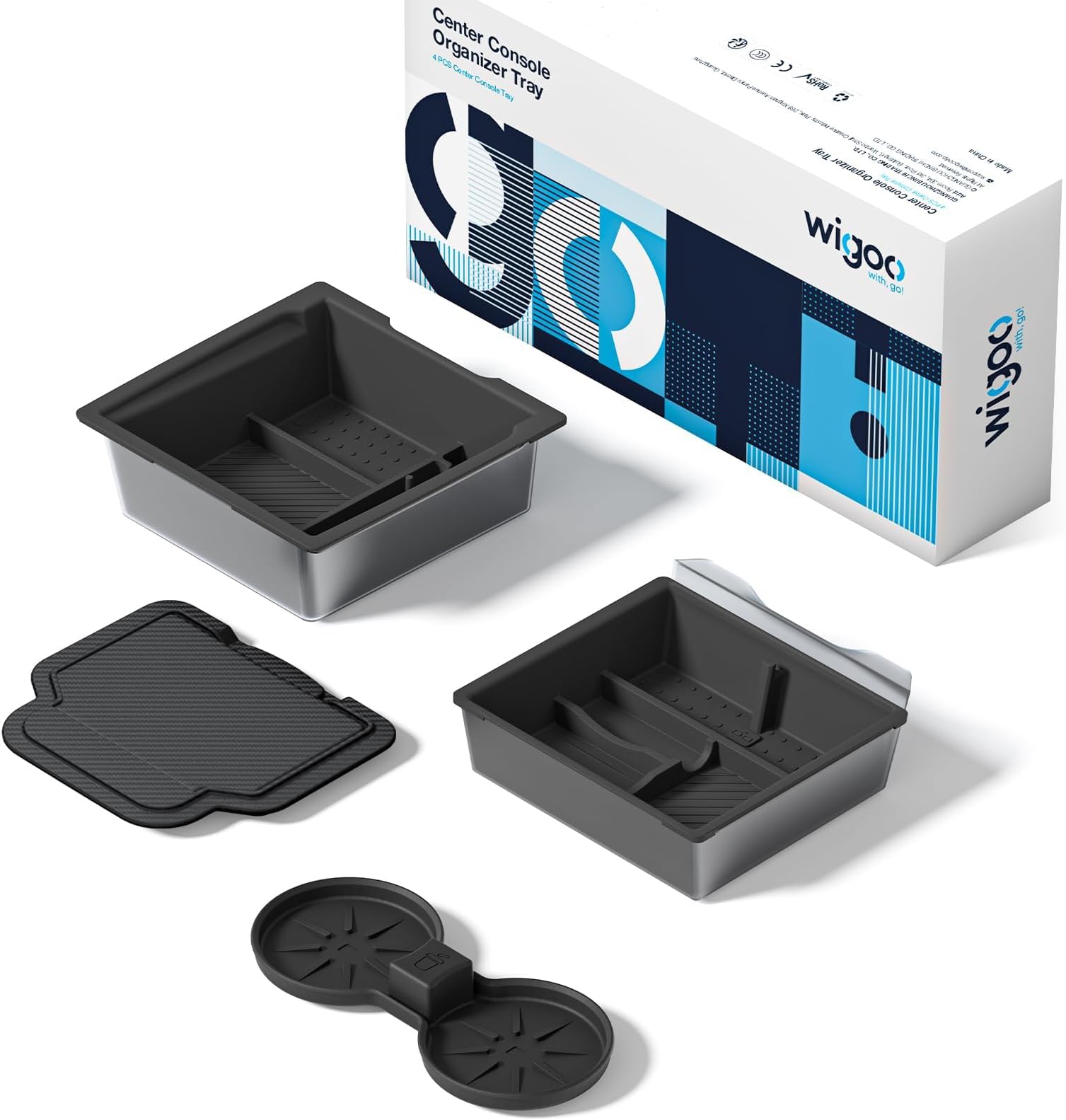 for 2026 Tesla Model Y/3/YL Accessories Console Organizer 4PCS Black