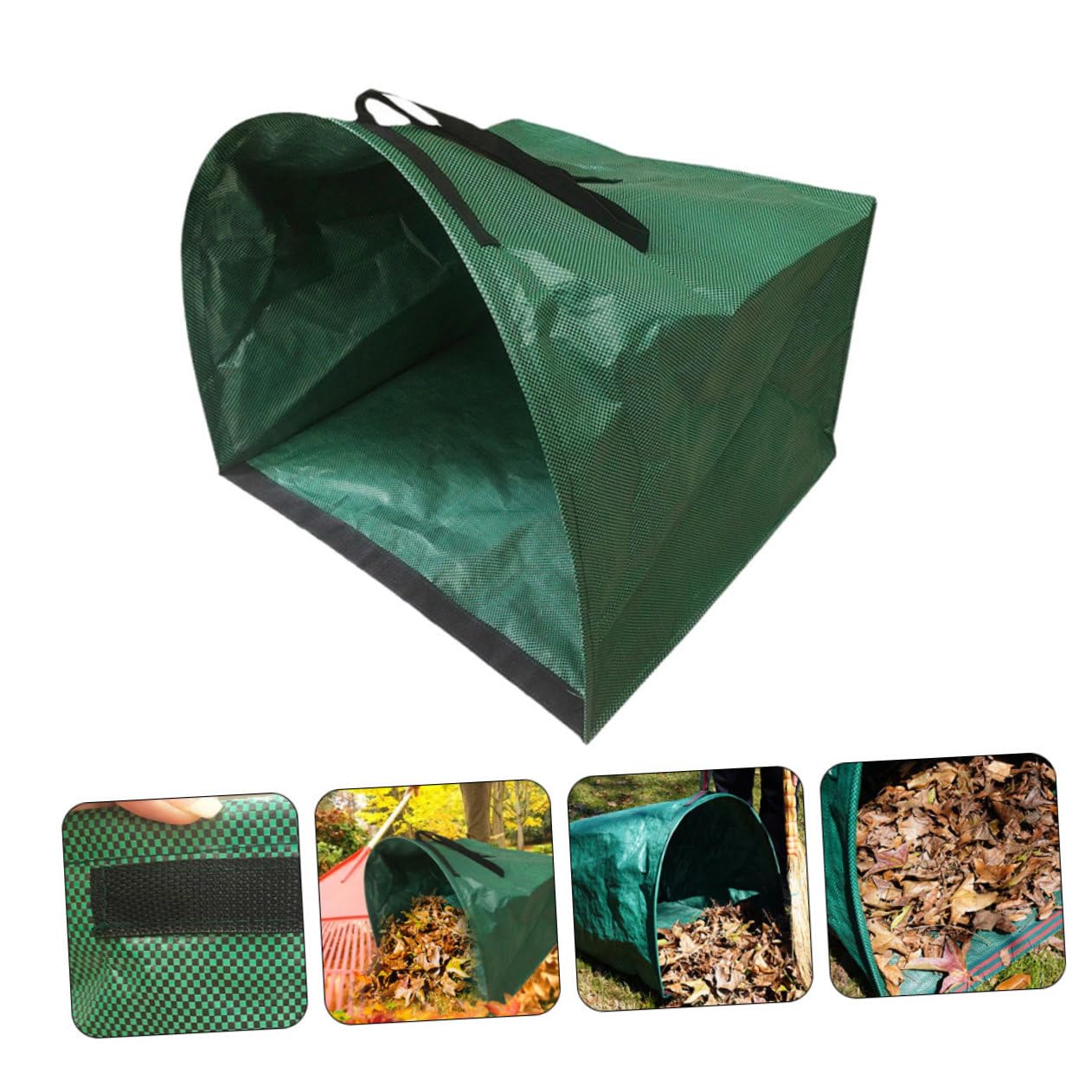 Homoyoyo Faltbarer Gartensack mit Großer Kapazität Robustes Material Verstärkte Griffe für Einfache Handhabung Platzsparend Zusammenklappbar für Gartenabfälle Laub und Unkraut Langlebiger