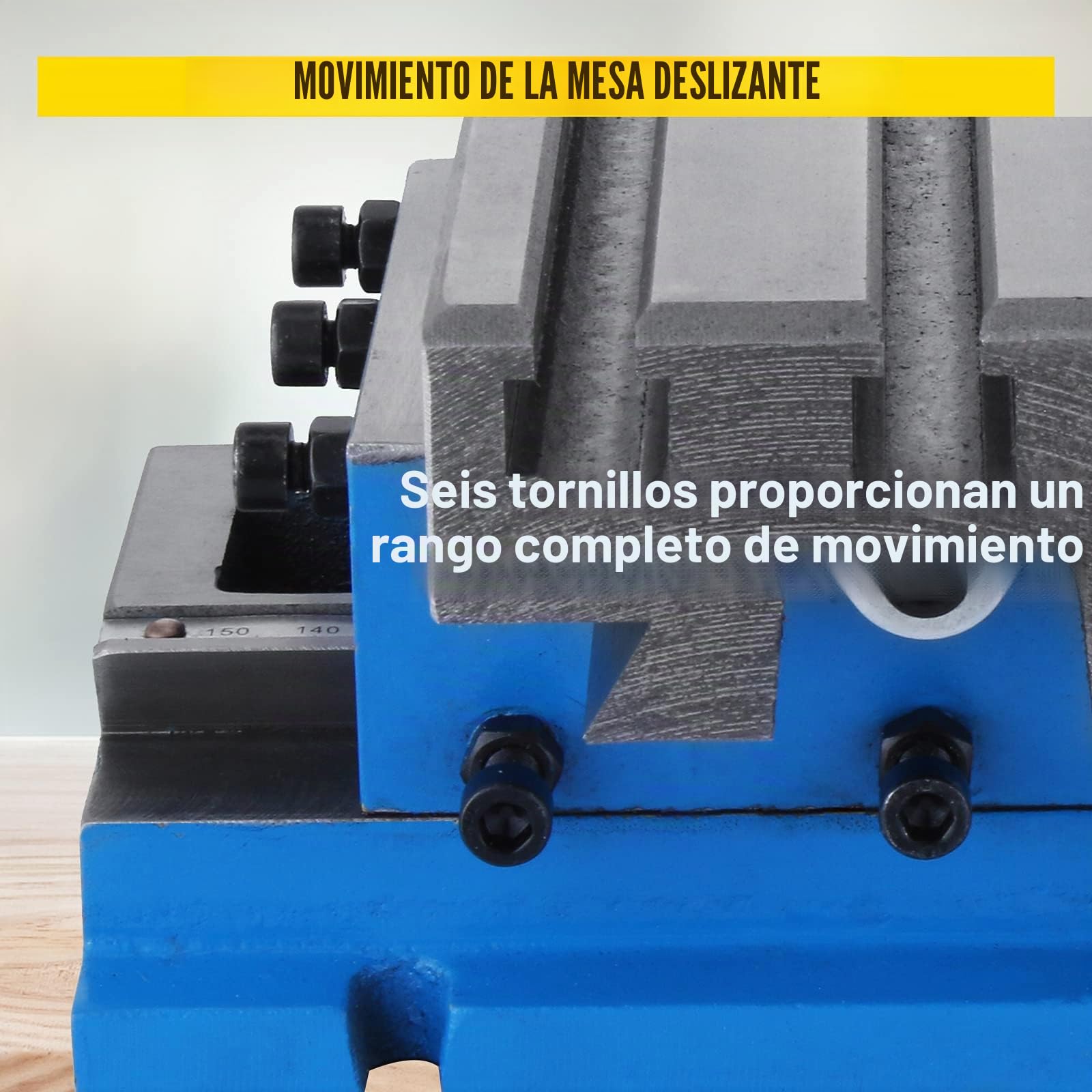 Mesa Mecánica Coordenada 185 x 100mm Máquina de Fresadora Soporte Perforación Banco 2 Ejes 4 Vías Mesa de Trabajo Horizontal y Vertical Altura de Trabajo 102mm para Perforación y Fresados