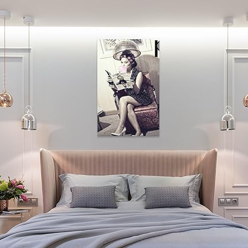 Miniatura 8 de OdiSu Póster retro de peluquería de cabello rizado para mujer, póster de arte de pared para habitación, estética y decoración, póster de arte de