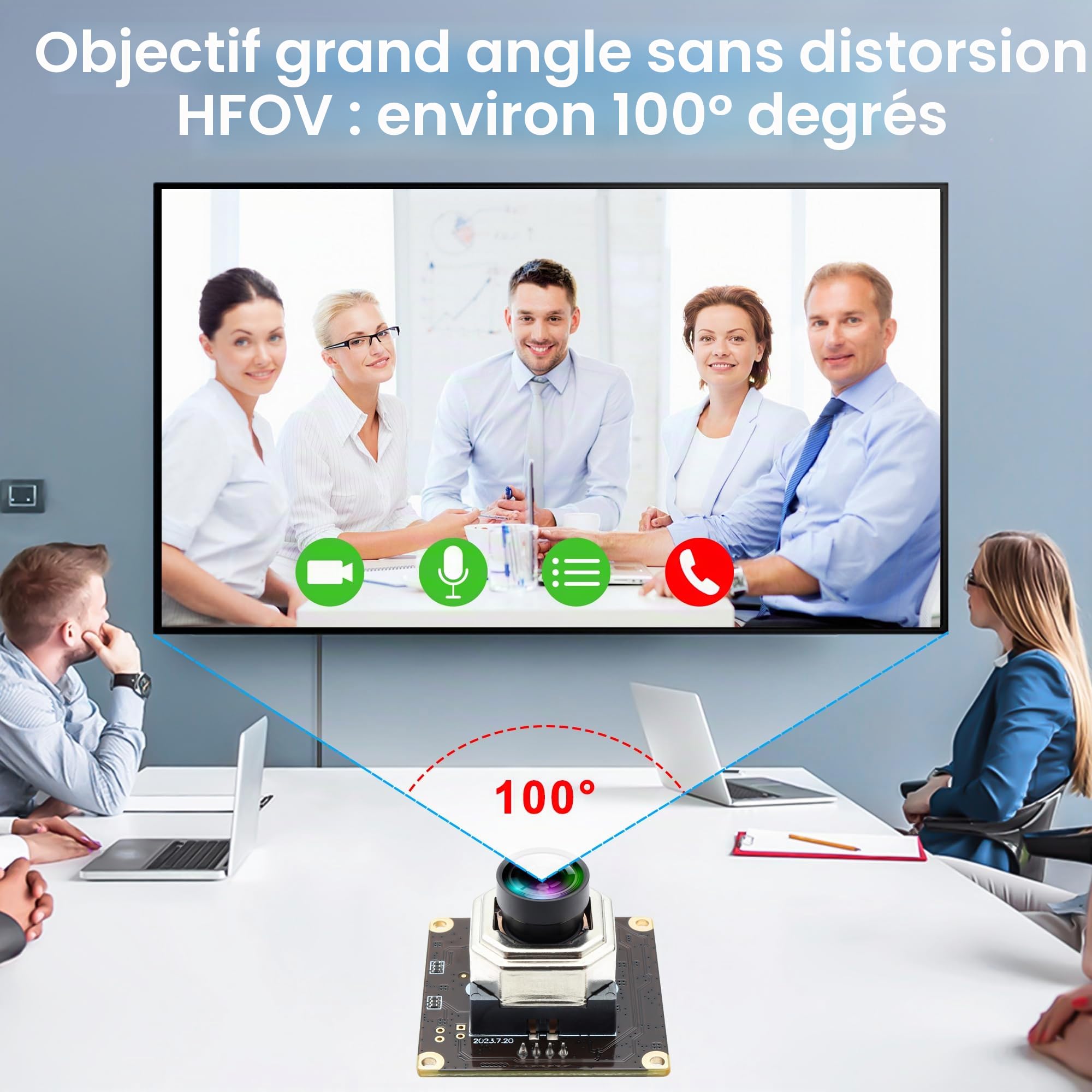 ELP Module de caméra USB 4K - Caméra de mise au point automatique 1080P@120fps, haute vitesse, 12MP, grand angle, pas de distorsion - Pour inspection industrielle et microscope