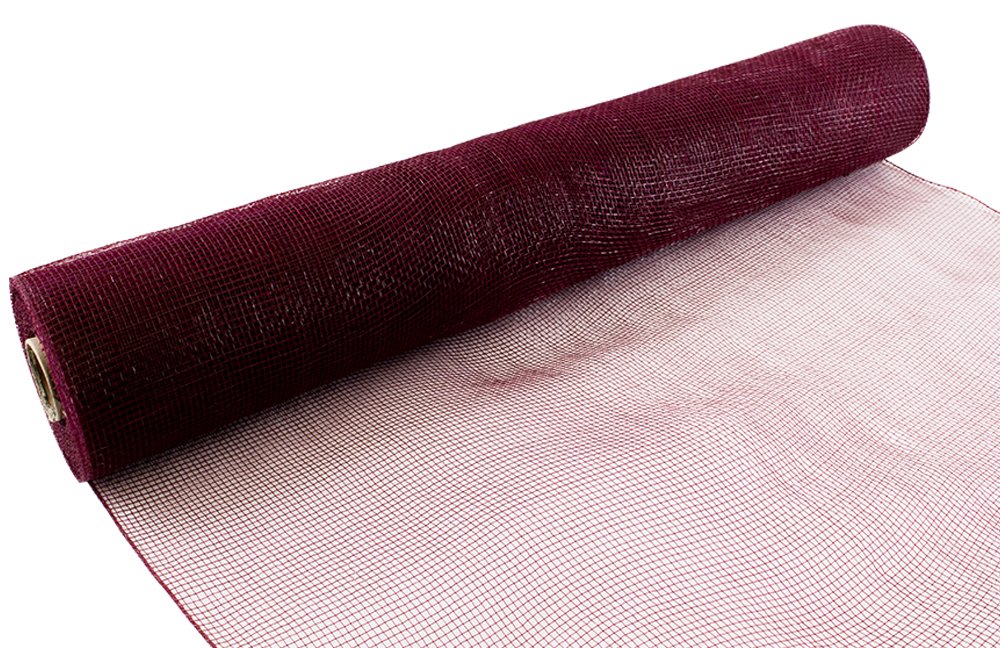 Eleganza Burgundy Deco Mesh 53Cm X 9.1M (10Yds) No.17