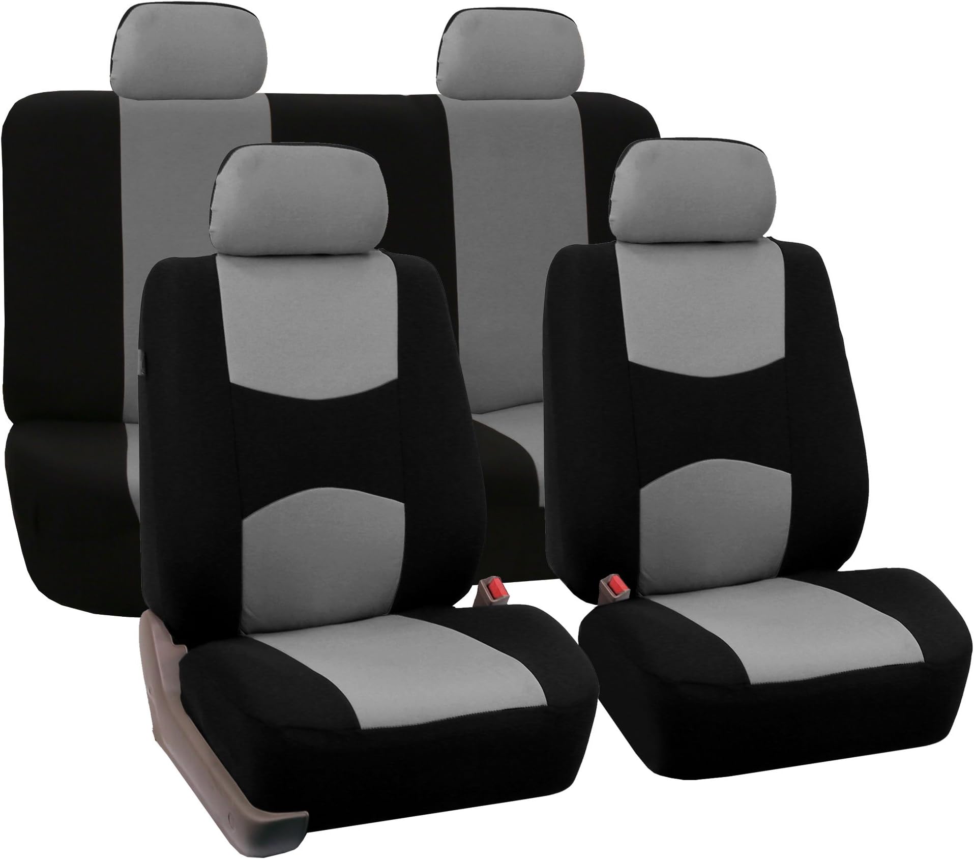 FESTAS Car Seat Covers Sets for MG Gs Mg Hs Mg Zs Mg3 Mg6 ZR ZT ZT-T, 5 Seat Polyester Breathable Comfortable Full Sets Car Seat Protectors, Auto Interior Accessories,G Grey