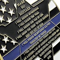 Vista 5 de Moneda de desafío de San Miguel patrón de la aplicación de la ley con moneda única de oración