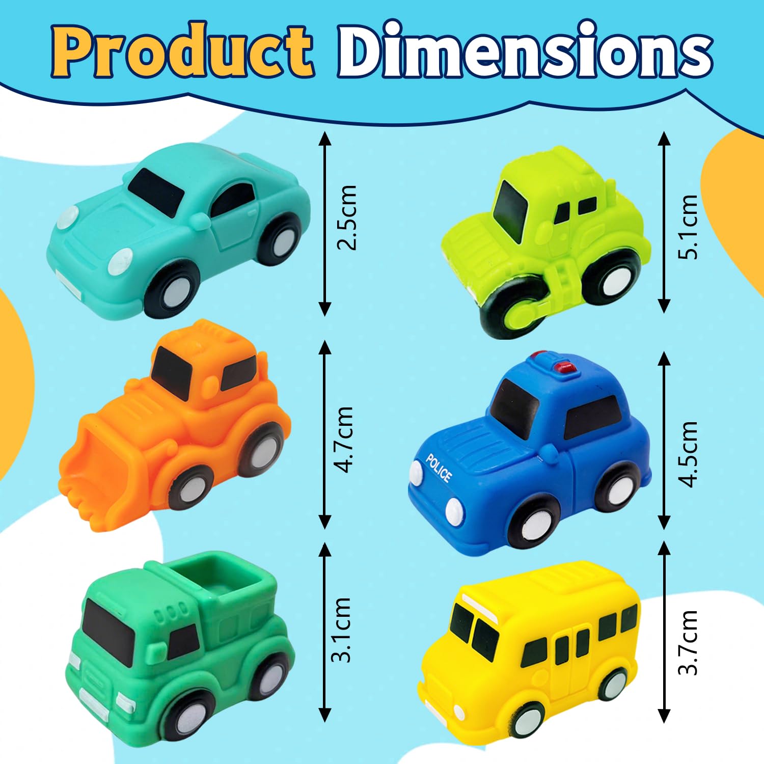 Auto Badewannenspielzeug, Wasserspielzeug Badewanne Spielzeug Kinder, Farbwechsel Badewannenspielzeug, Ohne Löcher Autos Badespielzeug, Leuchtet Wasserspielzeug Baby, Geschenke für Jungen und Madchen - 2
