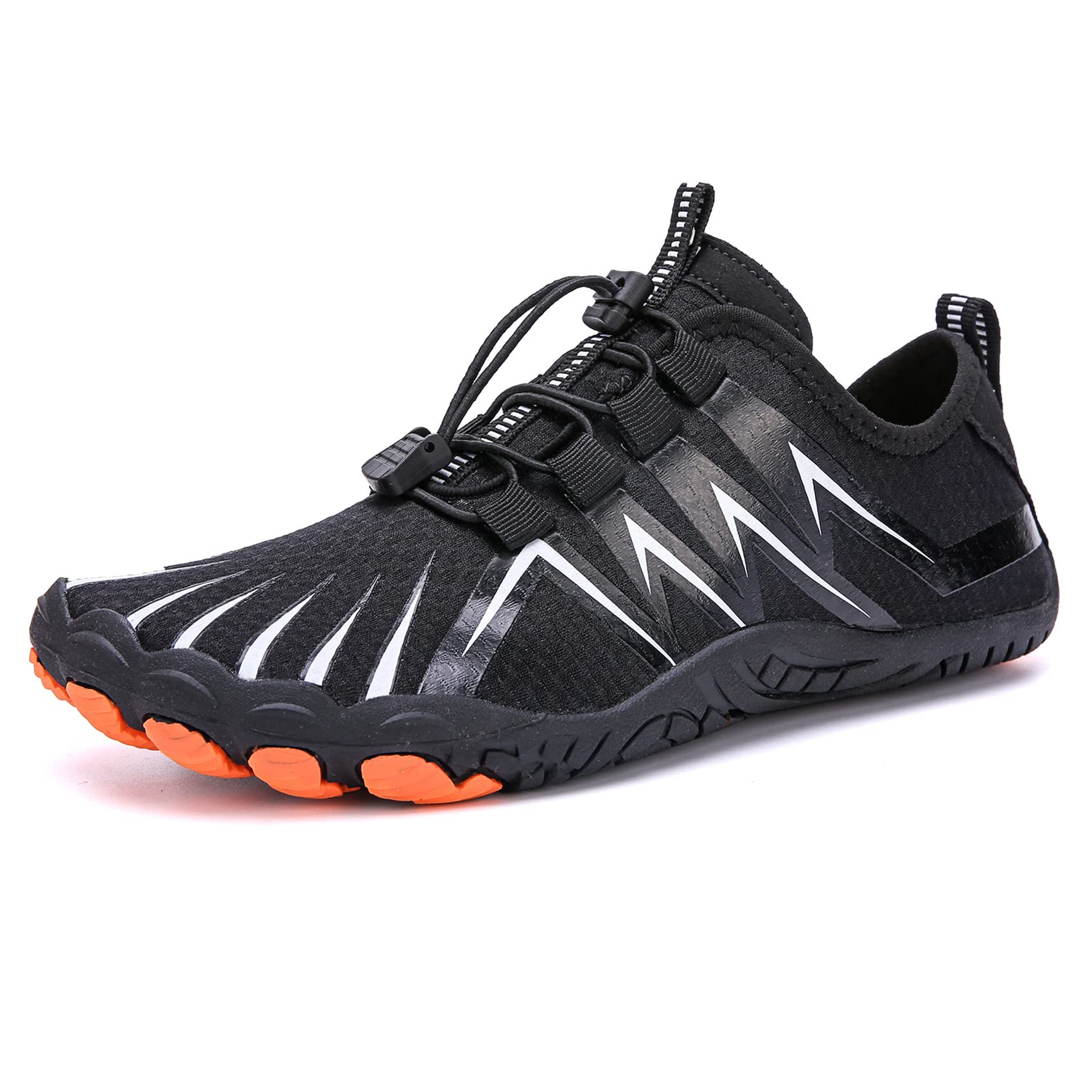 Zapatos Acuáticos Femeninos Zapatos De Baño Masculinos Zapatos De Playa Transpirables Y Ligeros Zapatos Descalzos Zapatos De Surf Deportes Acuáticos Zapatos De Playa Natación(36 EU, Black)