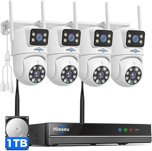 Hiseeu Wireless Security Cameras Outdoor, Outdoor Cameras for Home Security