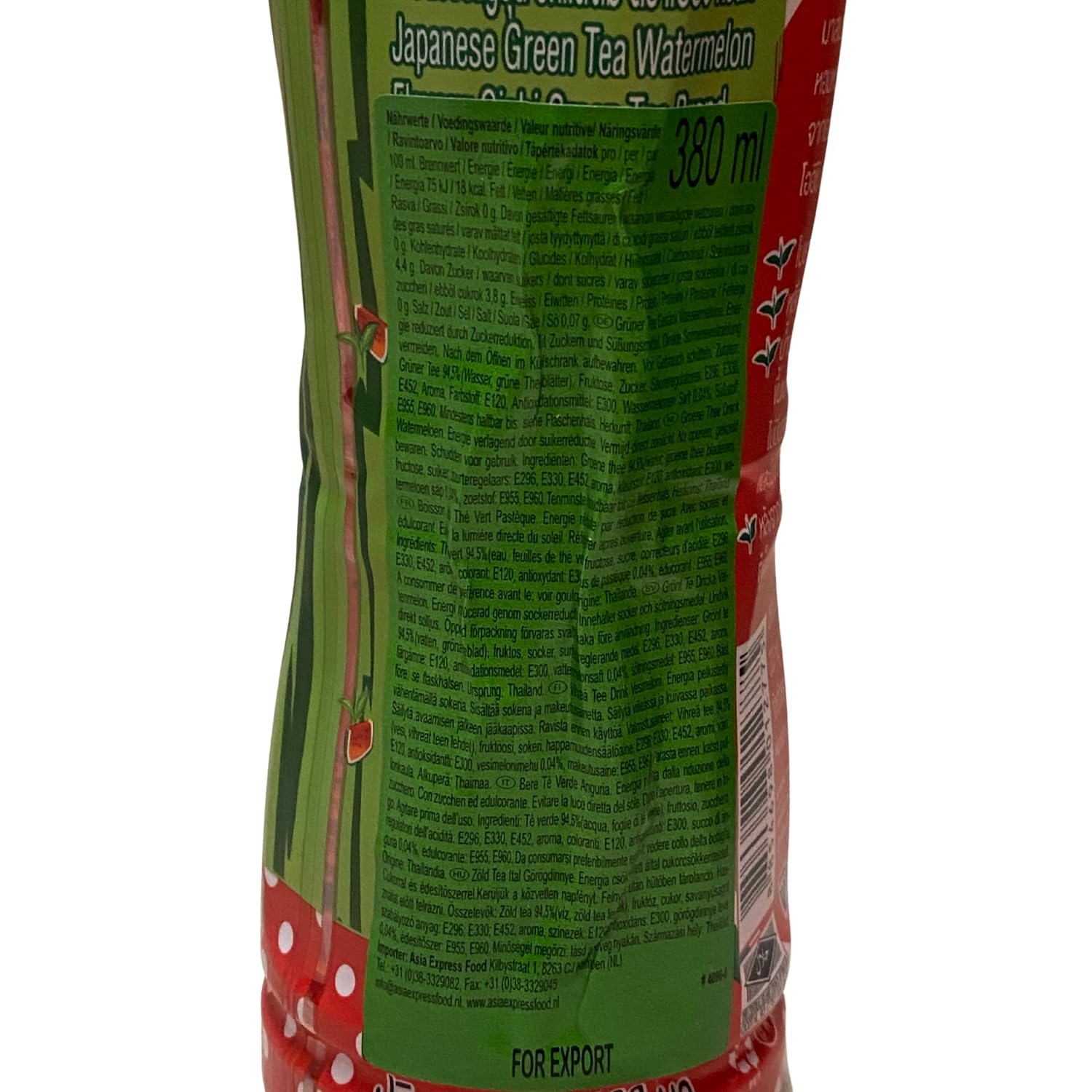 OISHI Arbuzowa zielona herbata 380 ml 0,38 kg - opakowanie 24 szt