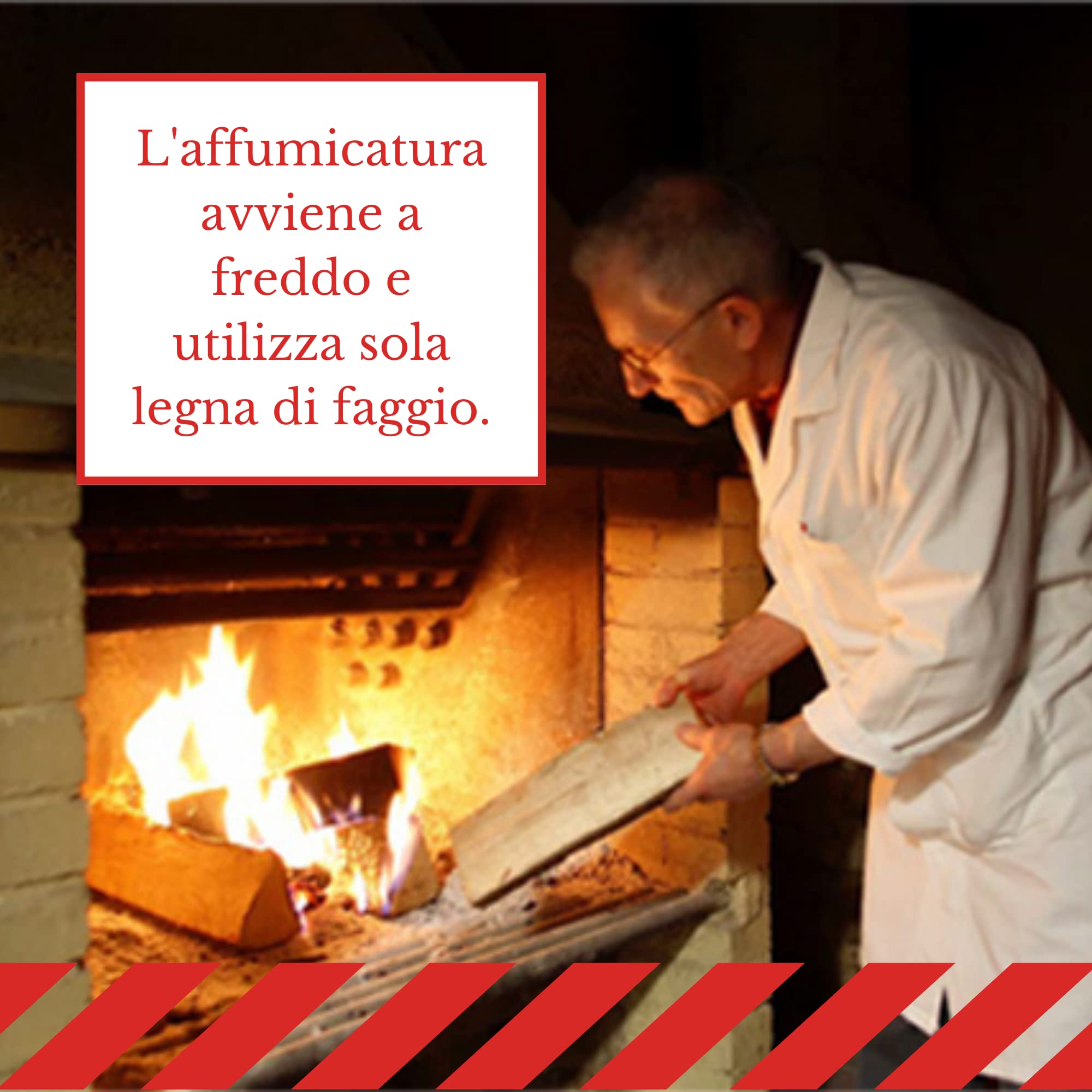 Wolf, Prosciutto di Sauris IGP, Trancio, Prodotto con Tradizionale Tecnica di Affumicatura, Carne 100% Italiana, Leggera Stagionatura, Senza Glutine, 1,5 kg (min. netto garantito)