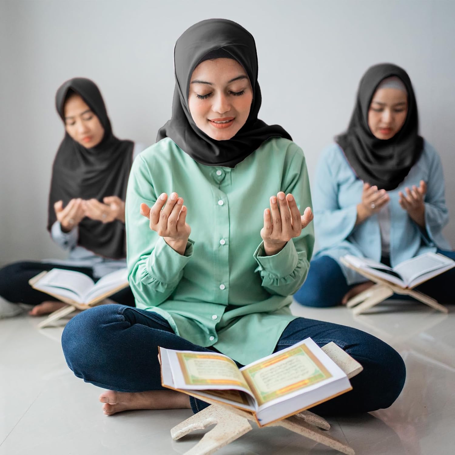 Geyoga Instant Chiffon Hijab 3-in-1 Hijab Scarf for Women Muslim Soft Long Head Scarf Wrap with Built-in Magnets and Undercap - Image 6