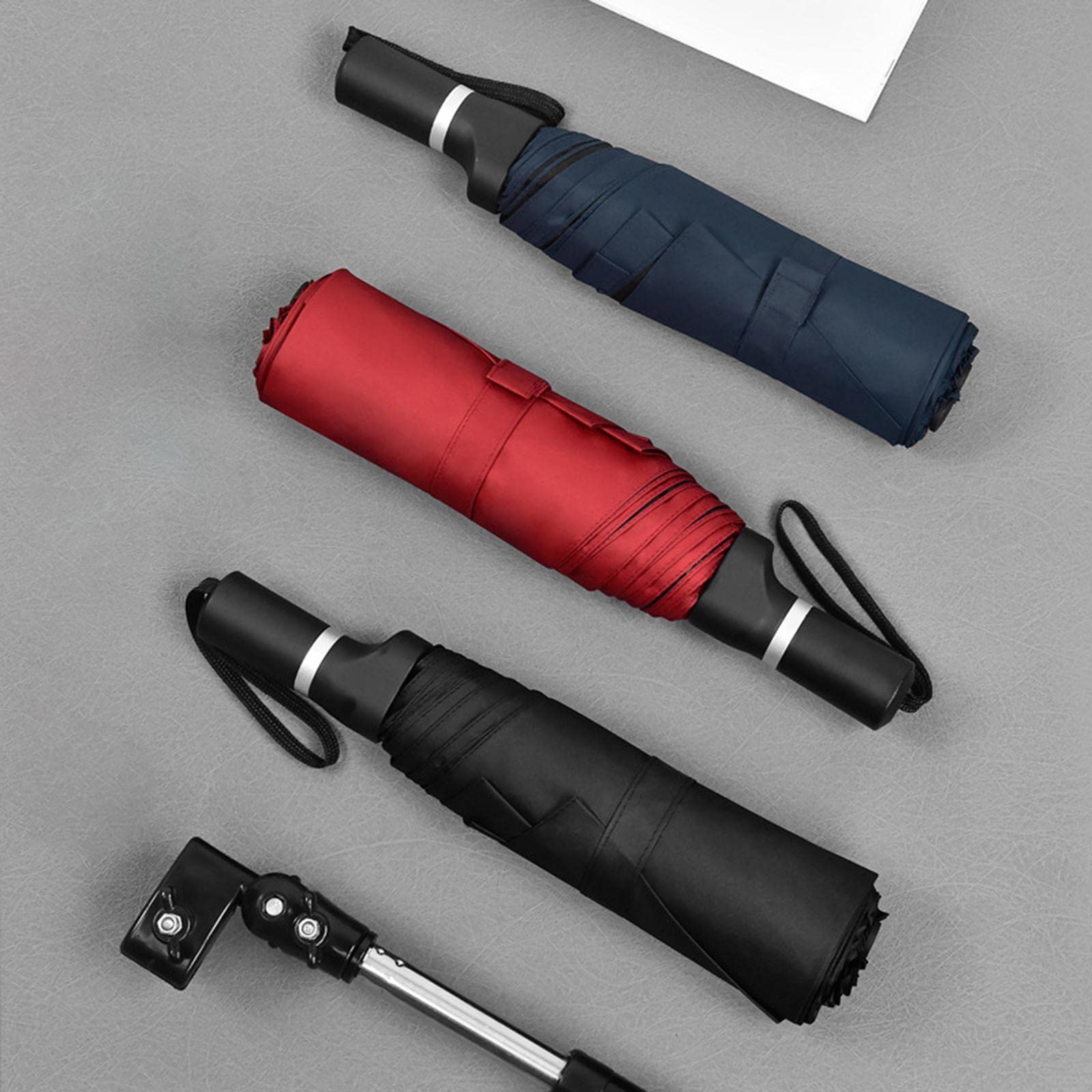 Sombrilla de Silla con Protección Solar, Ajustable 360 ​​Grados, Portátil, con Abrazadera Universal para Carrito de Carro, Capa única roja