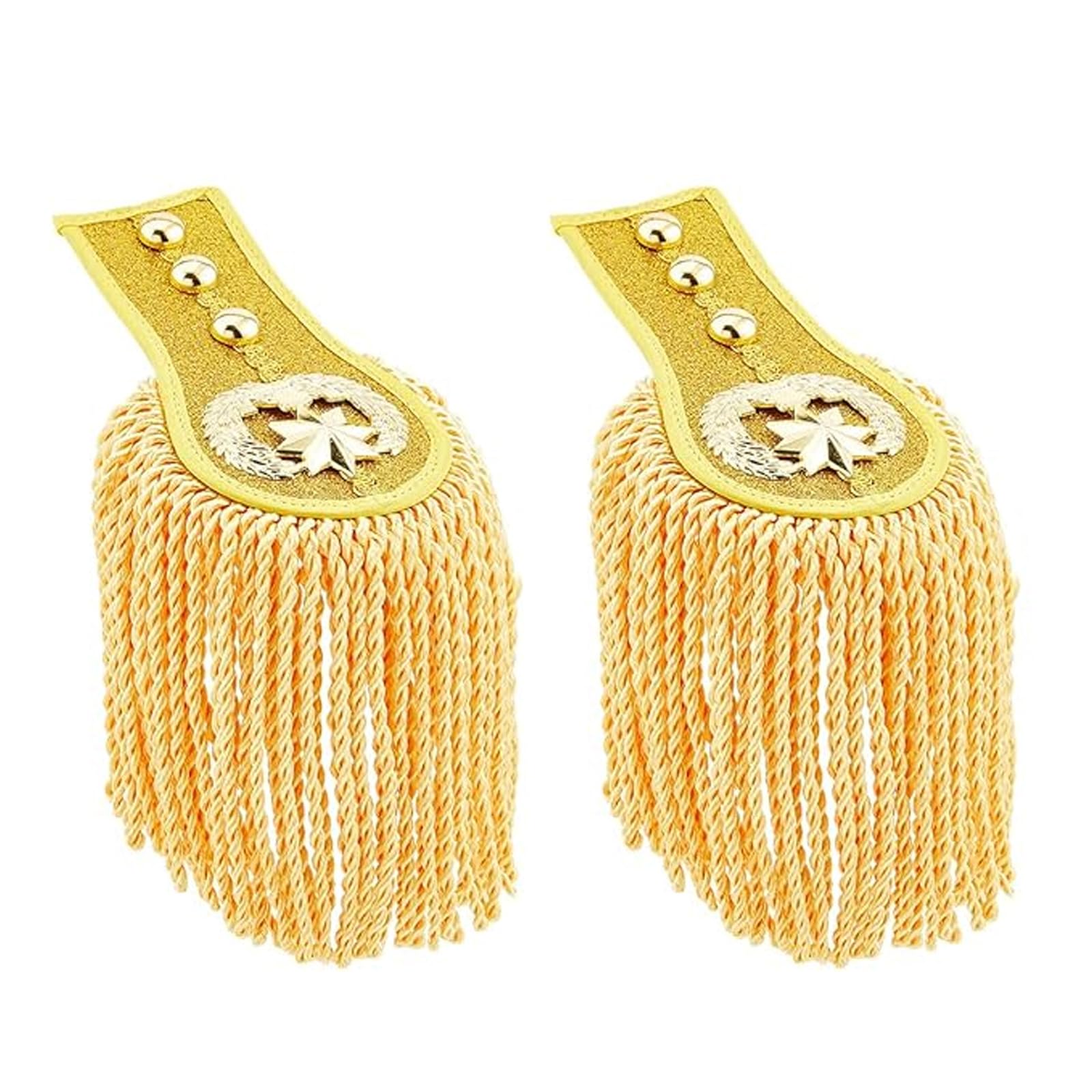 HAPPOW 2 Pcs Cosplay Ringmaster Shoulder Tassel, Fringe Epaulettes 15 cm Tassel Shoulder Punk Shoulder Epaulette Gold Chain Badge Epaulettes Brooch Pin for Costume Accessories