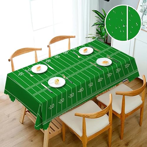 Miniatura 3 de Swono Mantel rectangular de campo de fútbol americano, para cocina, cena de vacaciones, 52 x 70 pulgadas