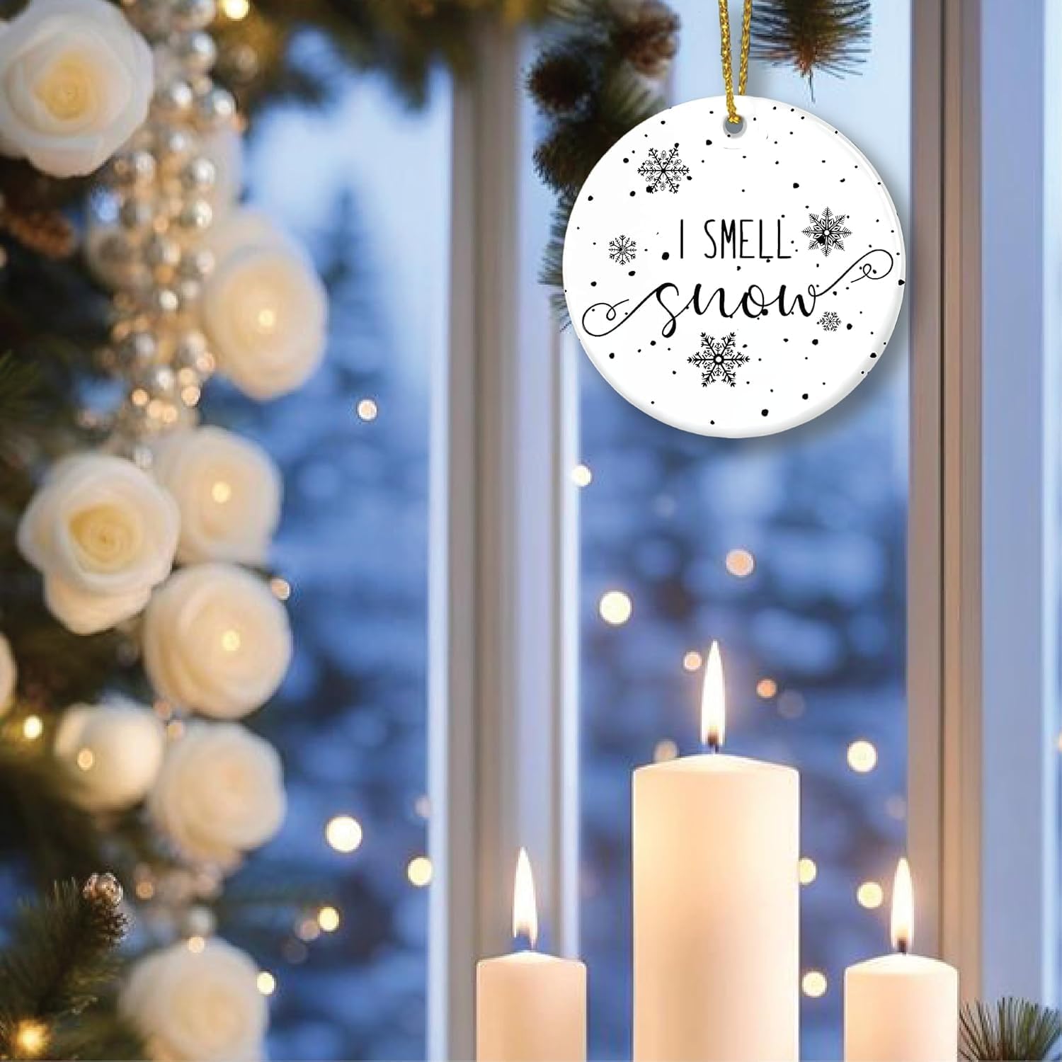 I Smell Snow Ornament – Holiday Tree Decorations 2026 | Cozy Gift for Girls, Daughter, Snow Lovers | Holiday Keepsake, Snowy Day Decor, Seasonal Collectible