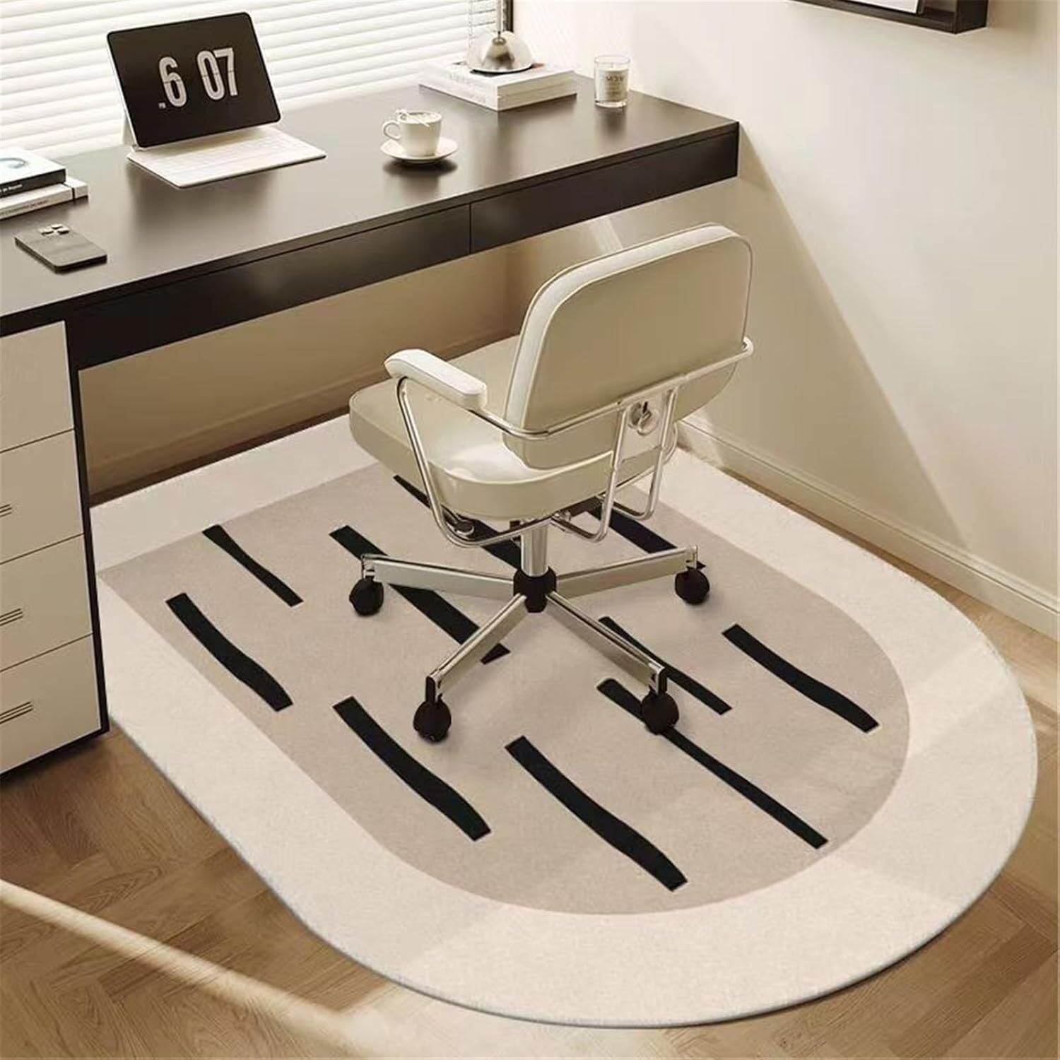 WaiDXn Multifunctional Mats For Hardwood Floors, Suitable For Computer Chairs And Gaming Chairs(Lines,80x120cm)