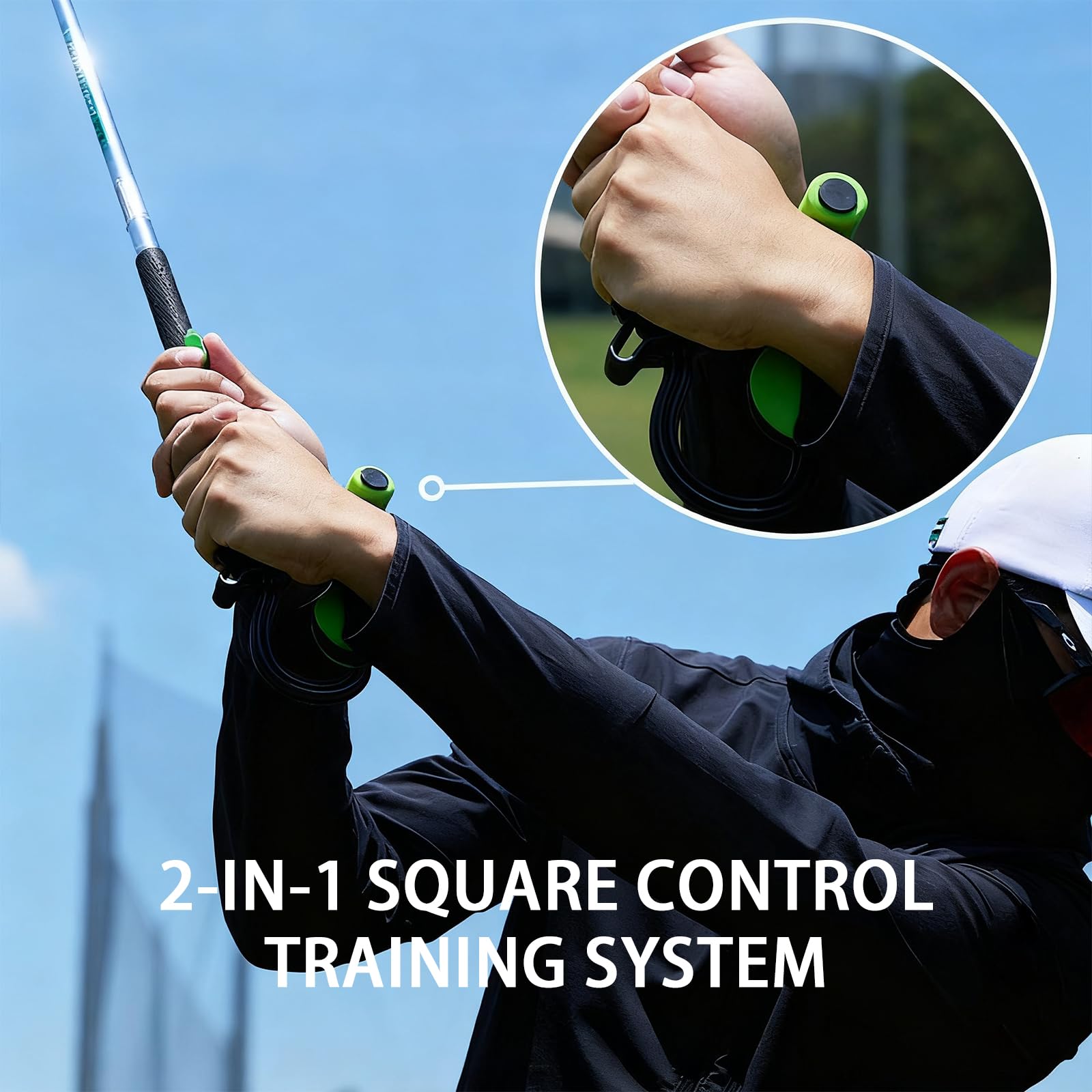 Golf Schwung Trainer, Golf Griff Trainer für die korrekte Handposition, 2-in-1 Quadrat Kontrolltrainer für Anfänger und Übung zur Korrektur der Körperhaltung