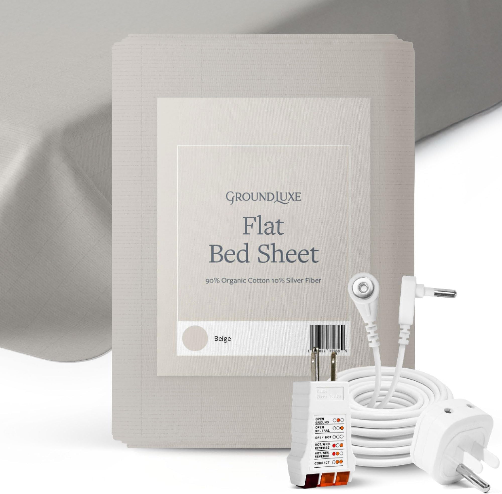 GroundLuxe Flat Full Grounding Sheet in Beige