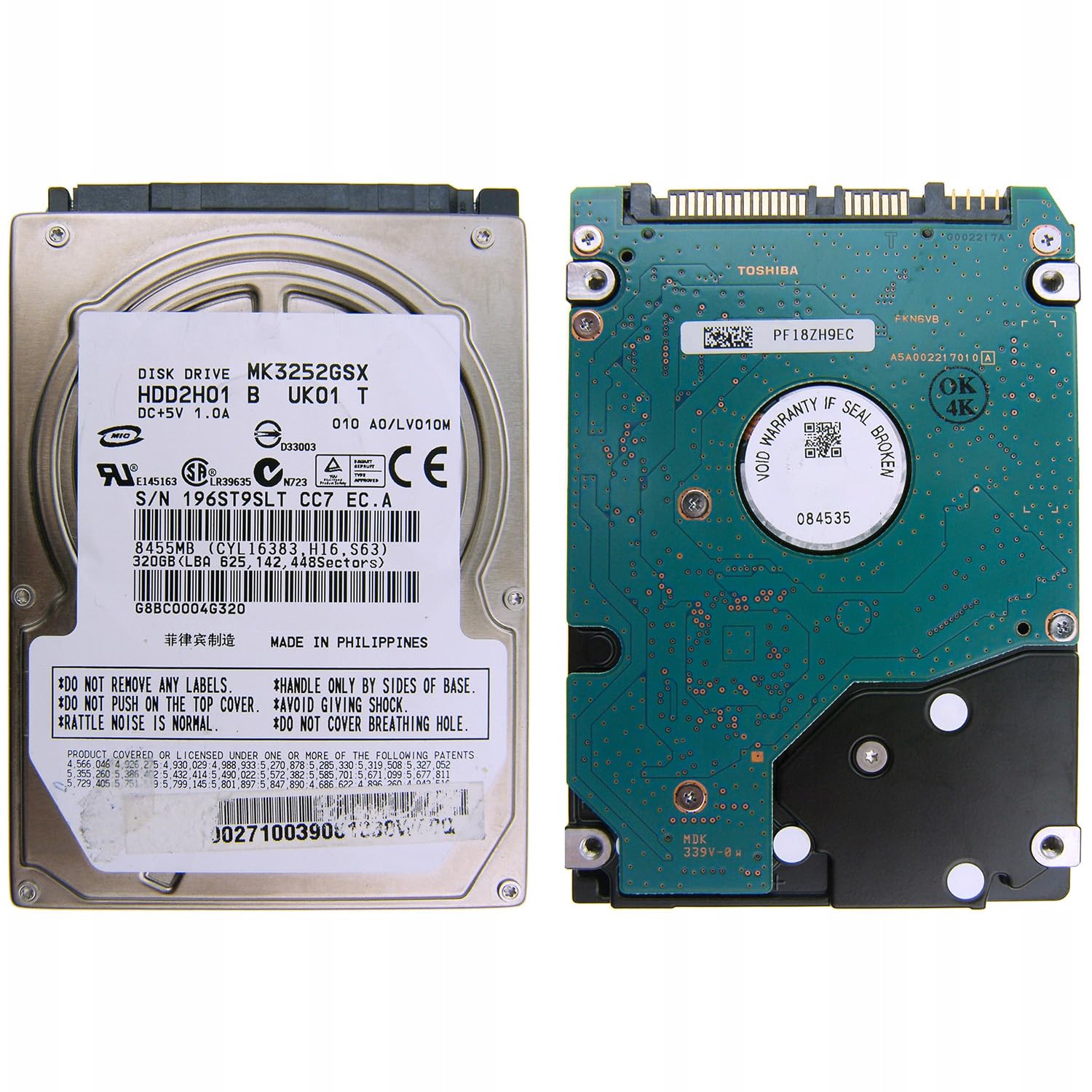 SIMPLETEK - Disco duro HDD320GB 2,5" SATA MK3252GSX para Notebook, AIO y PC (reacondicionado)