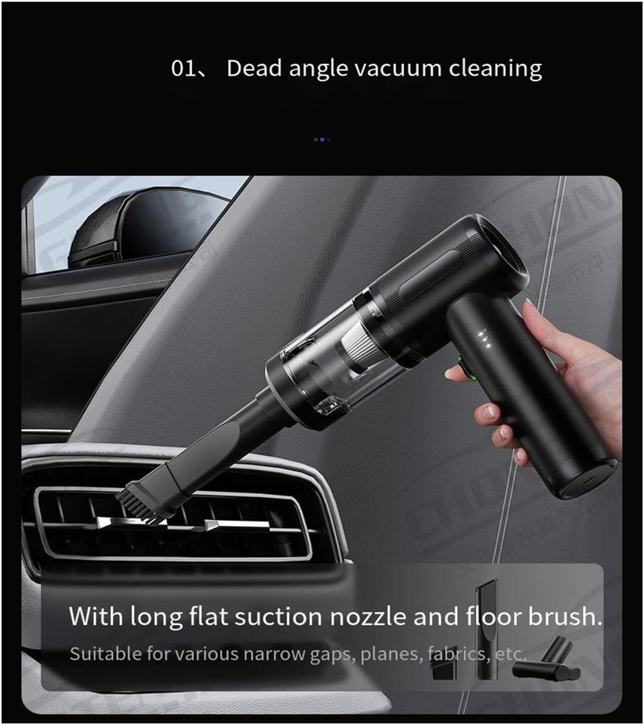Foldable Car Vacuum Cleaner Cordless with LED Display Multi-Nozzle Portable Vacuum for Car Home Office Travel Picnic Cleaning(X6 Max)